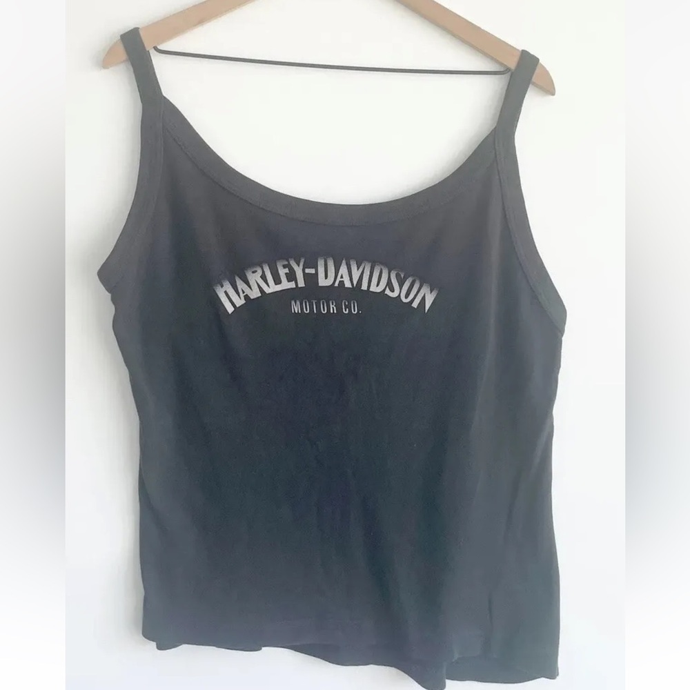 Harley Davidson Motors Women's Tank Top Black Uke's H-D Kenosha WI Large
